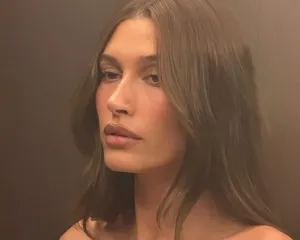 Hailey Bieber poses in an Instagram post.