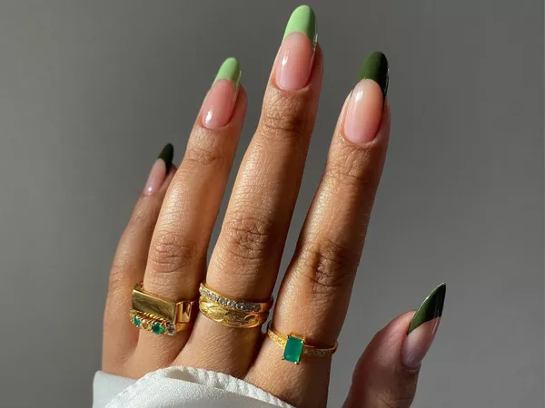 green french nails