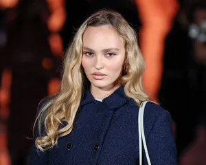 Lily-Rose Depp with her prep school pin hair.